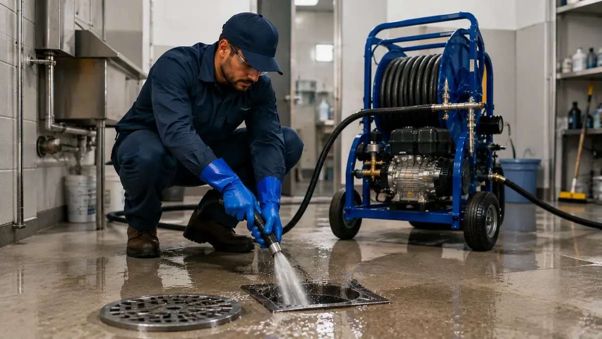 Floor Drain Hydro Jet Cleaning in Farmersville