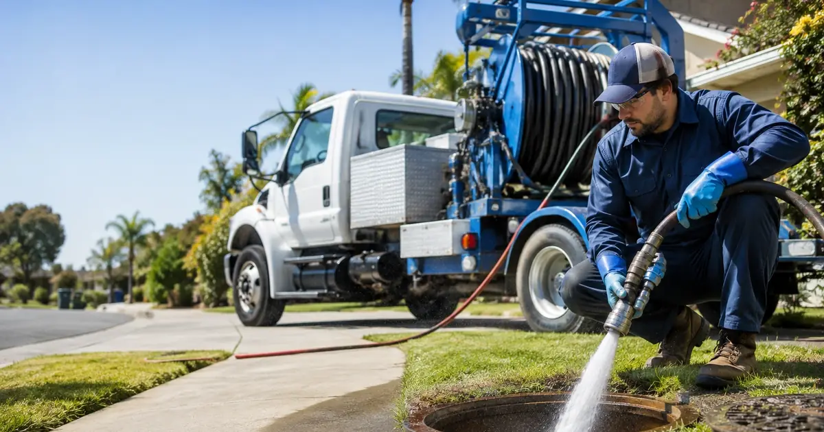 Hydro jet sewer cleaning Farmersville