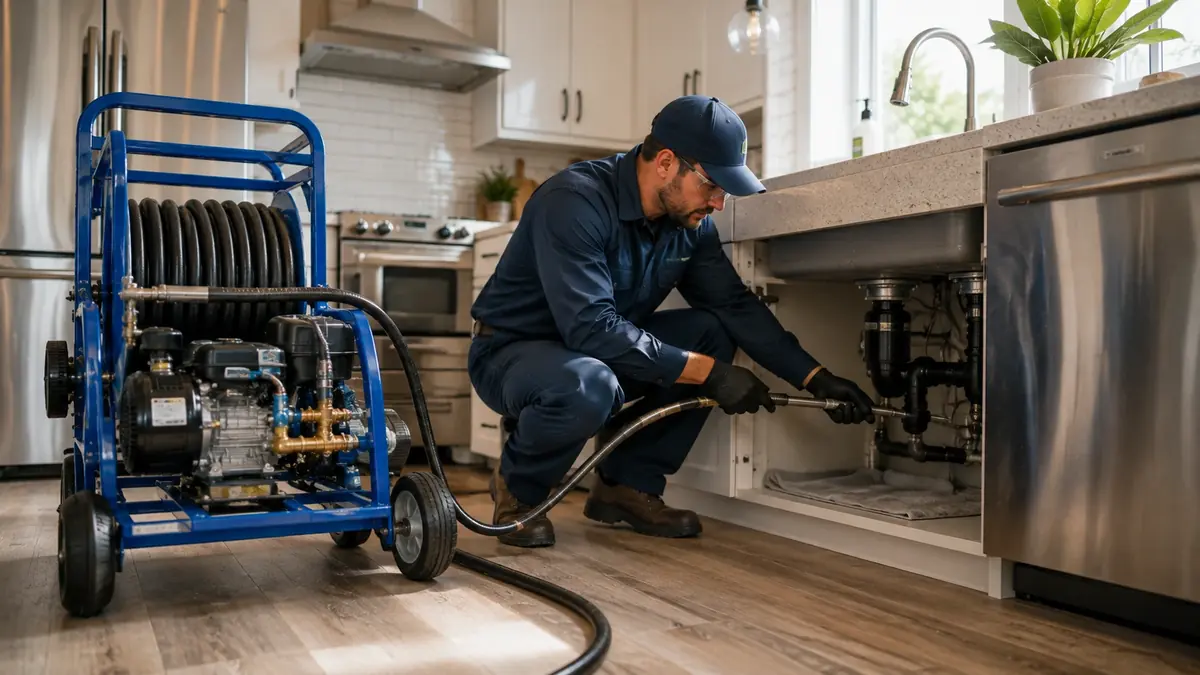Kitchen Drain Hydro Jetting in Farmersville