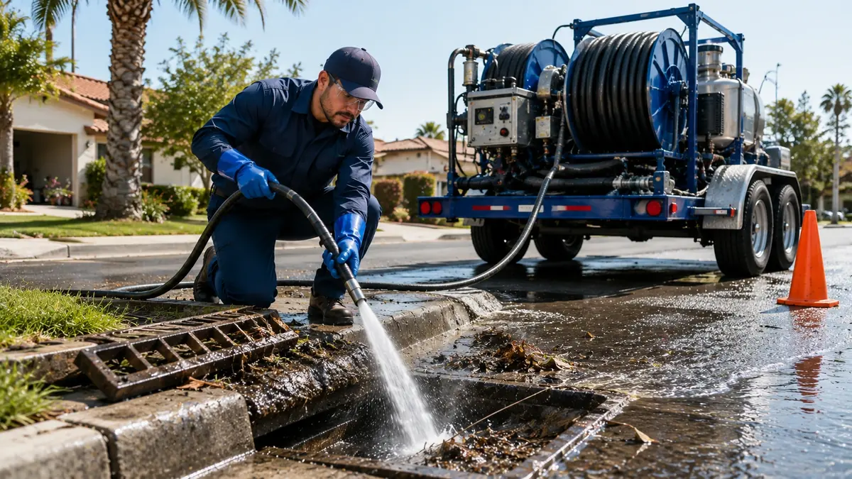 Storm Drain Hydro Jet Cleaning in Farmersville