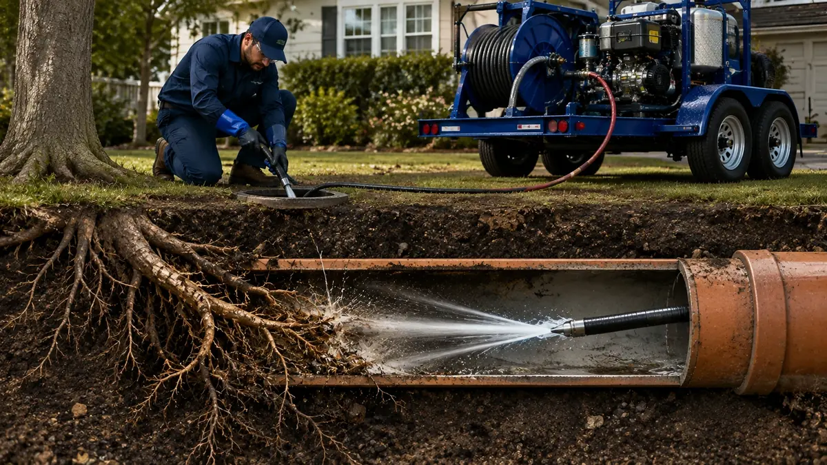 Tree Root Removal with Hydro Jetting in Farmersville